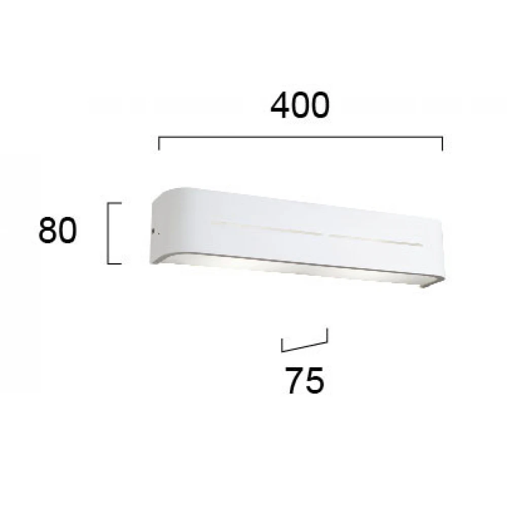 Απλίκα Τοίχου Από Γυαλί Λευκό Σατινάτο Με Βάση Αλουμινίου Σε Λευκό Αποχρώση Terry 2xE14 VIOKEF