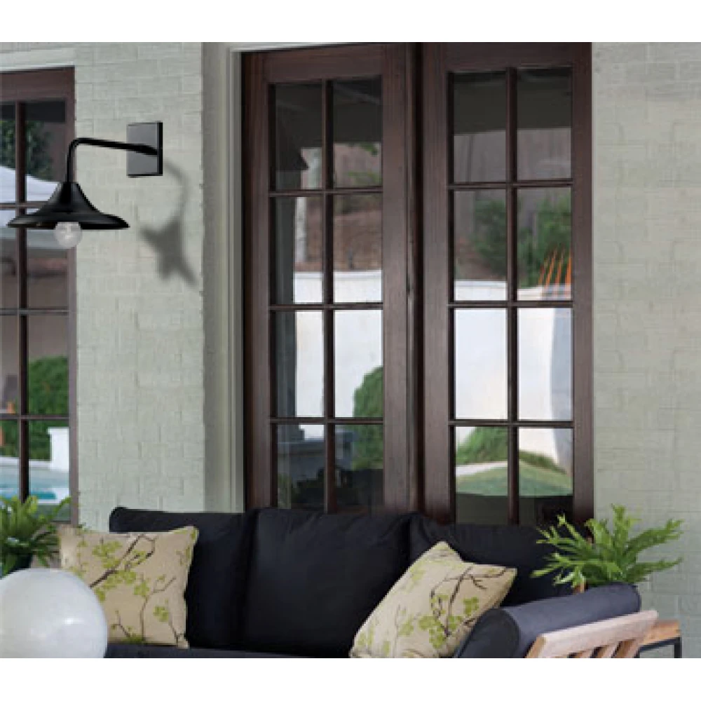 Φωτιστικό Μεταλλική Απλίκα Με Καπέλο Σε Μαύρο Χρώμα Matta Ε27 IP23 VIOKEF