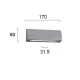 Εξωτερικού Χώρου Απλίκα Αλουμινίου H:170x60 LED IP54 TECH VIOKEF