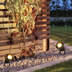 Εξωτερικός Καρφωτός Προβολέας Αλουμινίου Σε Μαύρο GU10 IP65 LEROS VIOKEF