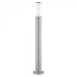 Εξωτερικό Κολωνάκι Αλουμινίου Με Σκιάδιο Από Γυαλί H750 Σε Γκρι/Λευκό Χρώμα 1xE27 CAVO VIOKEF