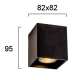 Φωτιστικό Downlight Square Dice GU10 82x82 Σε Μαύρο Χρώμα VIOKEF