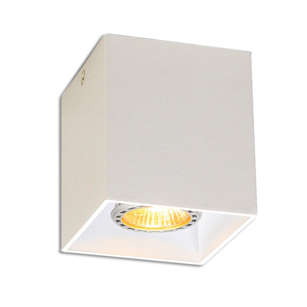 Φωτιστικό Downlight Square Dice GU10 82x82 Σε Λευκό Χρώμα VIOKEF