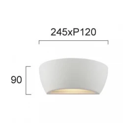 Φωτιστικό Γύψινη Απλίκα L245 Ceramic VIOKEF