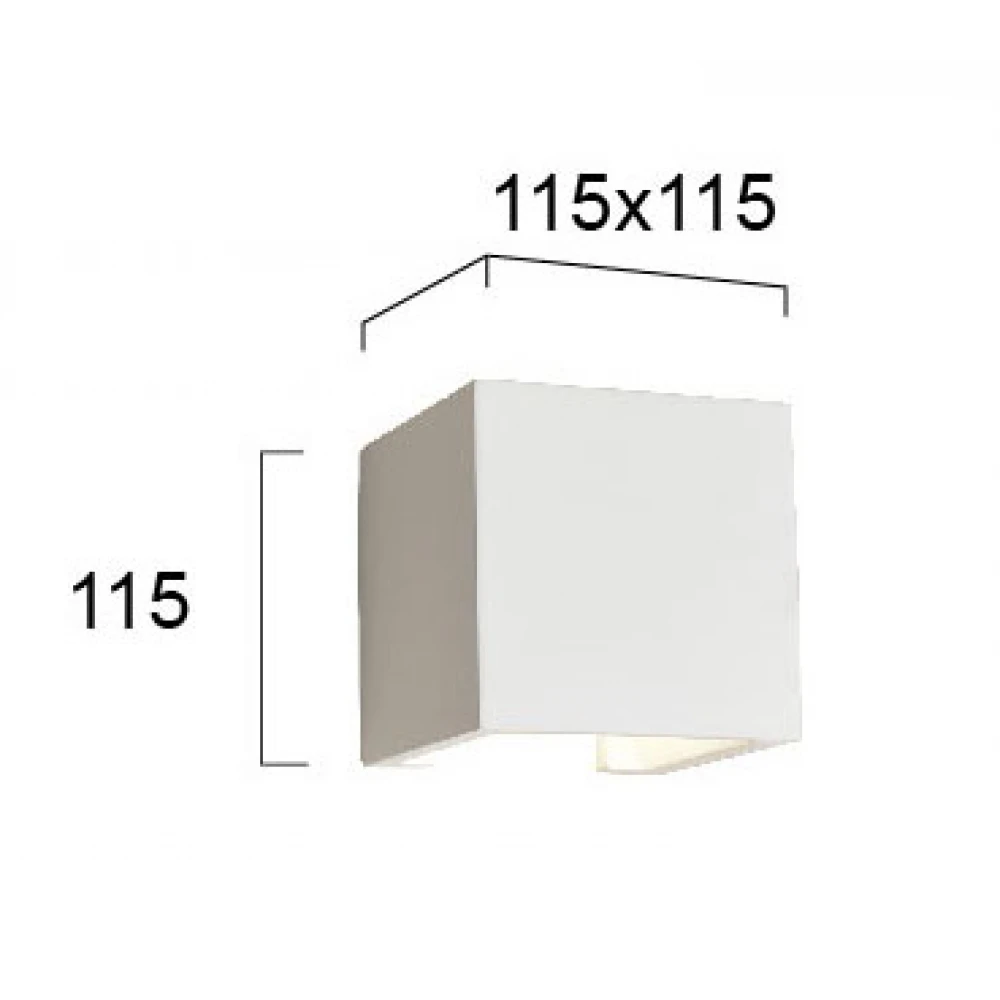 Φωτιστικό Γύψινη Απλίκα Κύβος W:115 Ceramic VIOKEF