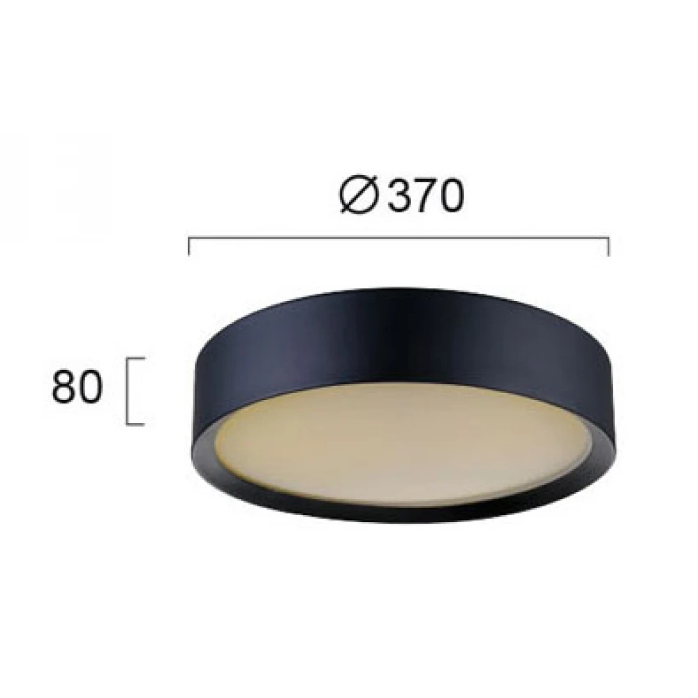 Πλαφονιέρα Οροφής Μεταλλική Με PVC Σε Δύο Χρώματα ALESSIO 3xE27 370Ø VIOKEF