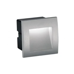 LED Εξωτερικό Χωνευτό Επιτοίχιο Φωτιστικό 1.5W Αλουμινίου Riva 90x90 Σε Δύο Χρώματα VIOKEF