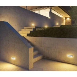 LED Εξωτερικό Χωνευτό Επιτοίχιο Φωτιστικό 3W Αλουμινίου Σε Δύο Χρώματα Riva 140x70 VIOKEF 