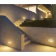 LED Εξωτερικό Χωνευτό Επιτοίχιο Φωτιστικό 4W Αλουμινίου Σε Γκρι Χρώμα Riva 140x70 VIOKEF 