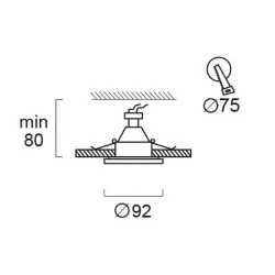 Σποτ Χωνευτό Round Richard Σε Νικέλ Χρώμα VIOKEF