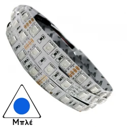 30 Μέτρα Led Ταινία 12W 12V DC SMD2835 IP33 Μη Αδιάβροχη Μπλε ACA