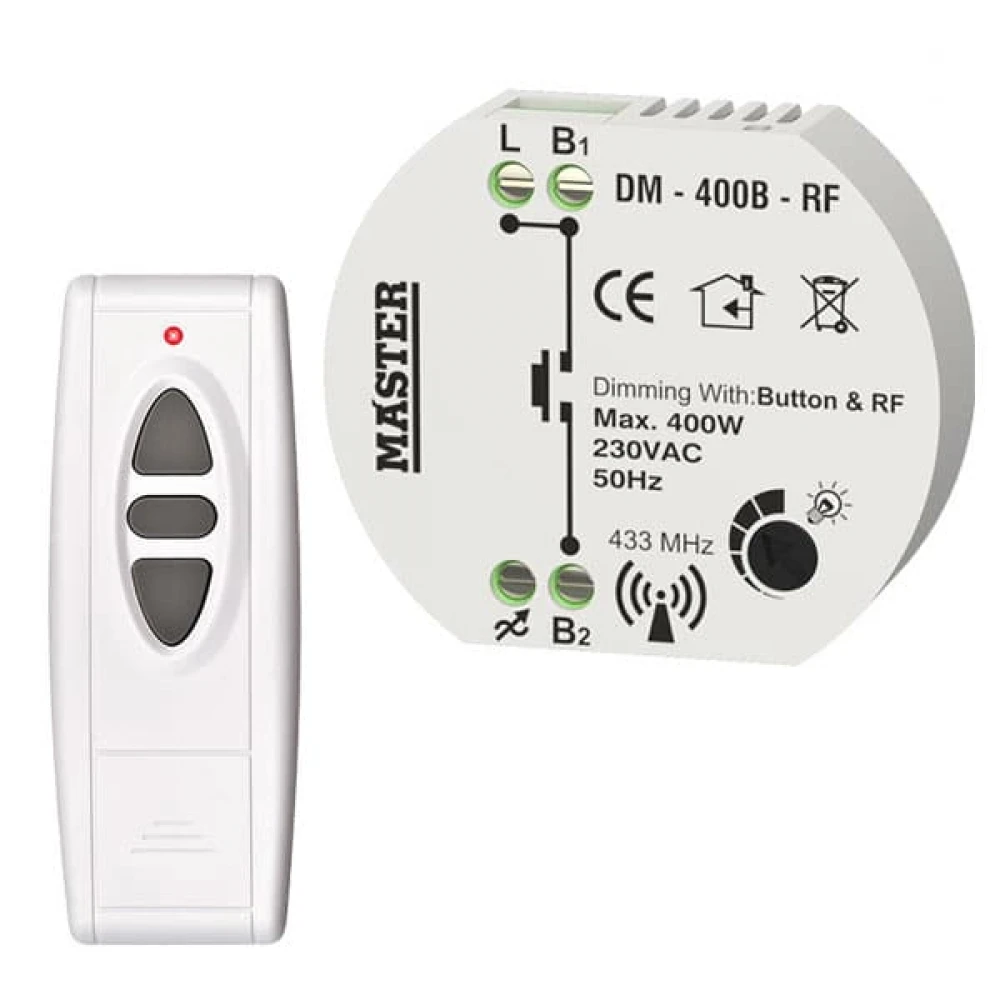 Ασύρματο τηλεχειριστήριο RF 433MHz συμβατό με τα MASTER led controller & dimmer MASTER RF-CTRL