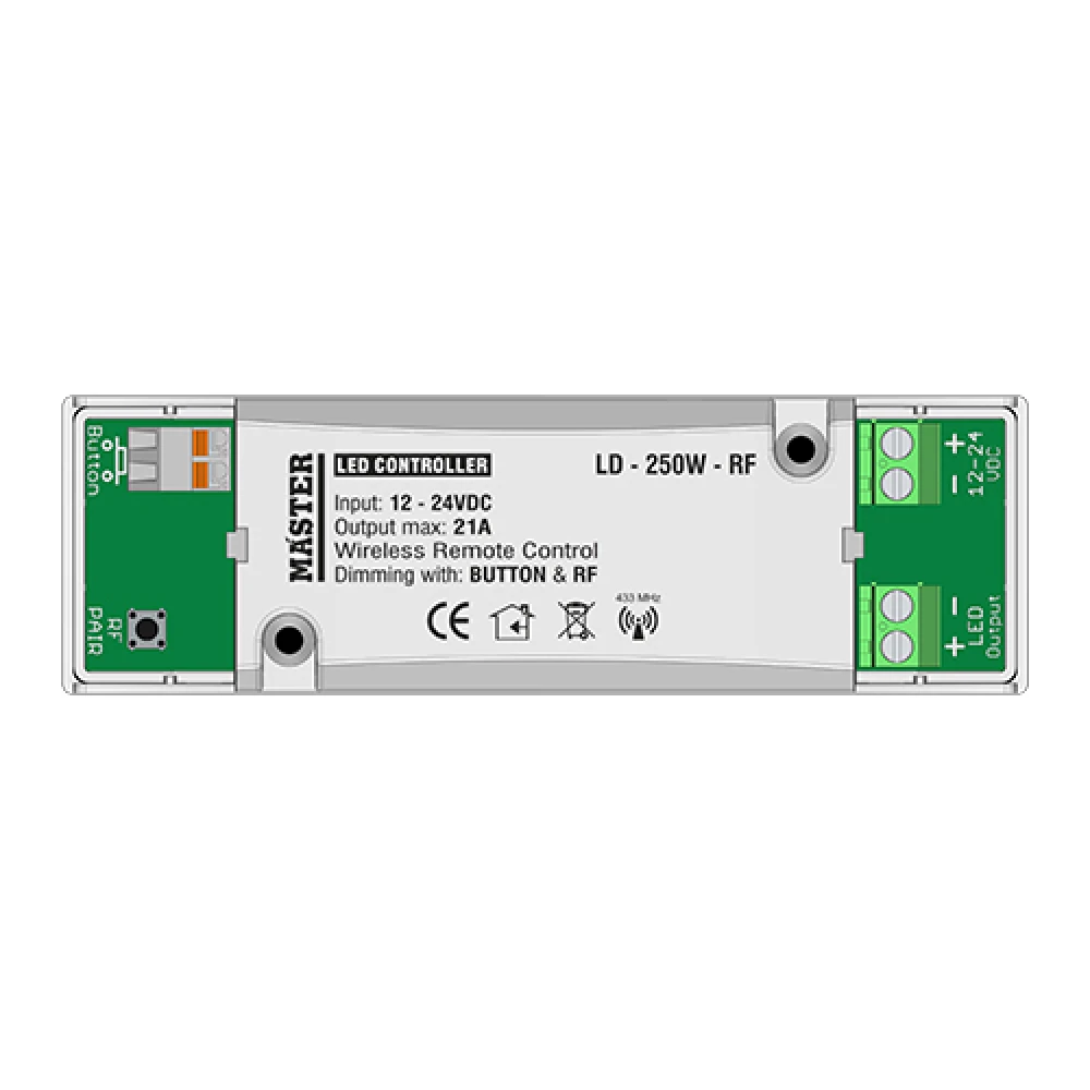 Dimmer Master LED CONTROLLER (BUTTON & RF) LD-250W-RF