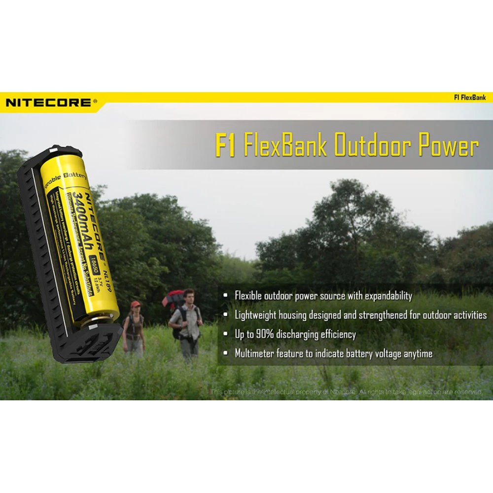 Φορτιστής NITECORE F1, μίας θέσης + flex bank