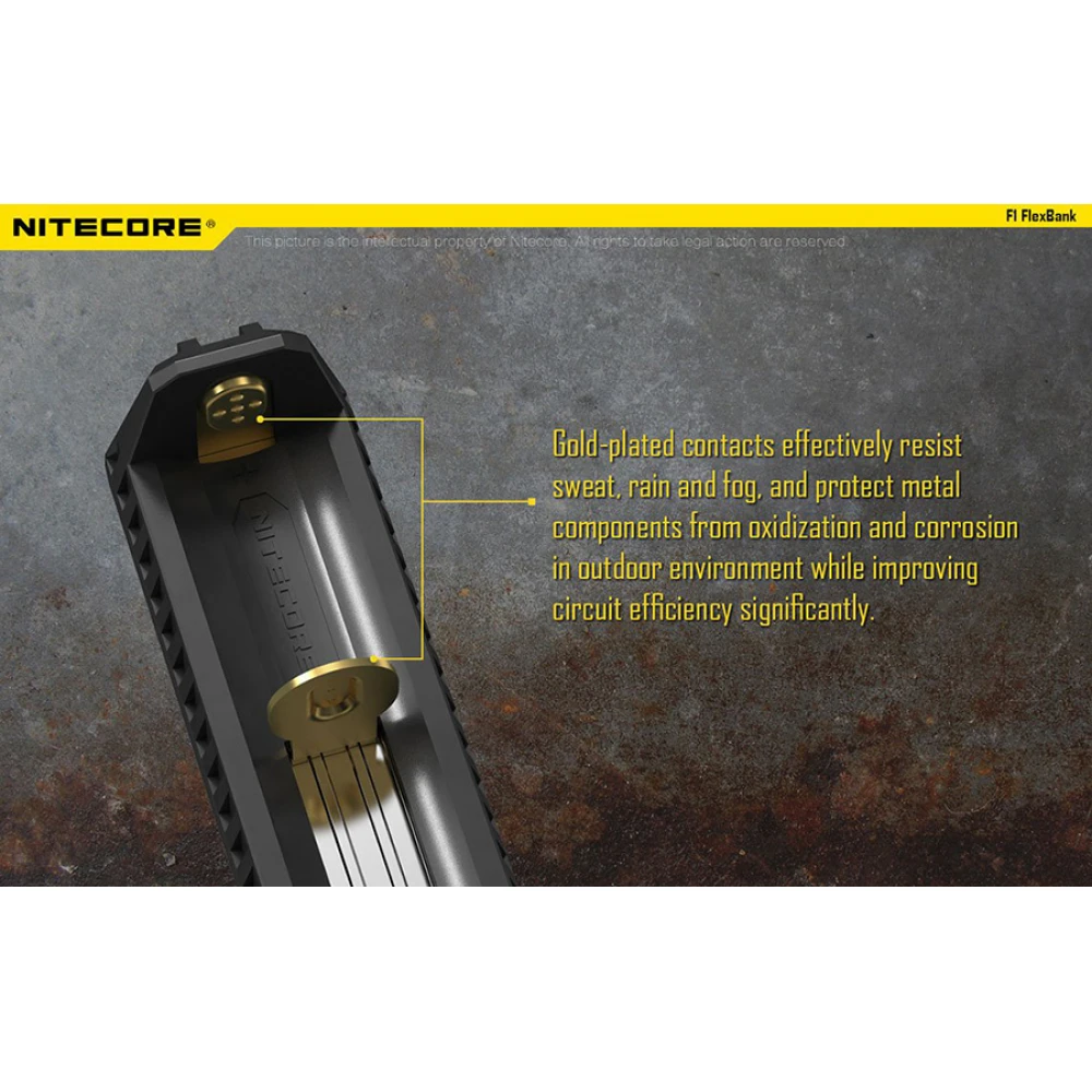 Φορτιστής NITECORE F1, μίας θέσης + flex bank