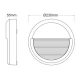 Led SLIM Επίτοιχα 8W 230V IP65 Σε Γκρι Αποχρώση ACA