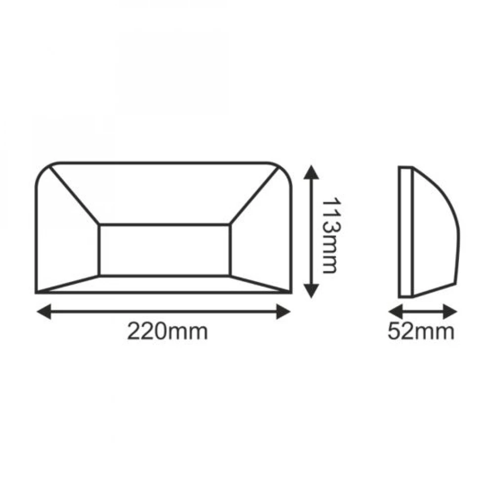 Led SLIM Επίτοιχα 6W 230V IP65 Σε Αποχρώση Σκουριάς ACA