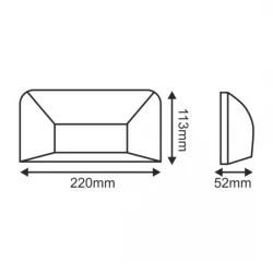 Led SLIM Επίτοιχα 6W 230V IP65 Με Αισθητήρα ACA