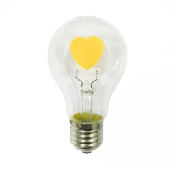 Λαμπτήρας Led 2W E27 A60 Με Filament Σε Σχήμα Καρδιάς Diolamp