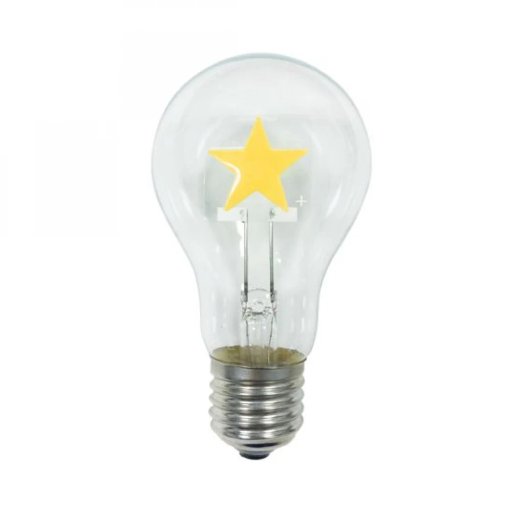 Λαμπτήρας Led 2W E27 A60 Με Filament Σε Σχήμα Αστεριού Diolamp