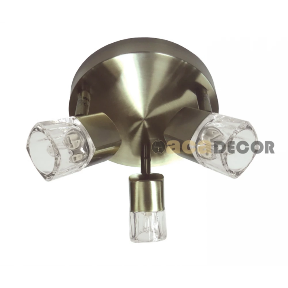 Μεταλλικό Μπρονζέ Σπότ 3xG9 Με Διάφανο Υψηλής Καθαρότητας Γυαλί Και Με Δυνατότητα Περιστροφής