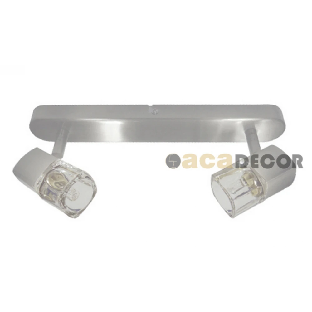 Μεταλλικό Νίκελ Ματ Σπότ 2xG9 Με Διάφανο Υψηλής Καθαρότητας Γυαλί Και Με Δυνατότητα Περιστροφής