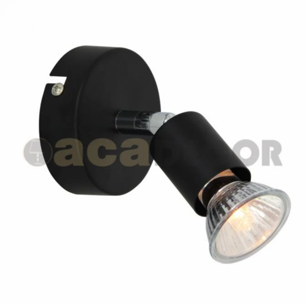 Επίτοιχο Σποτ Φωτιστικό Σε Χρώμιο Και Μαύρο Ματ Χρώμα IP20 1xGU10