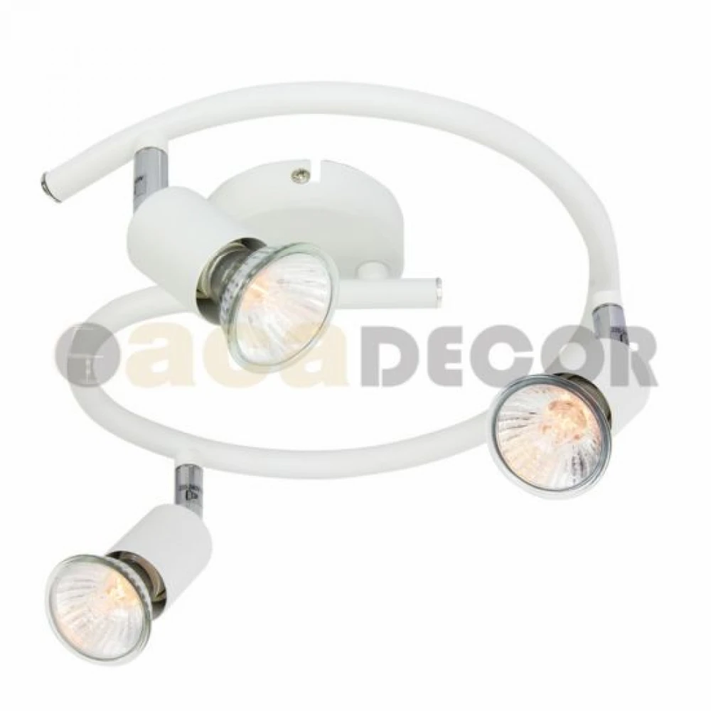 Επίτοιχο Σποτ Φωτιστικό Σε Γυαλιστό Λευκό Με Βραχίωνες Σε Χρώμιο Ø256 IP20 