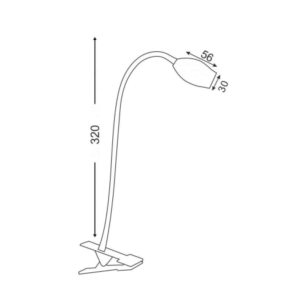 Led Φωτιστικό Γραφείου Με Κλιπ Στερέωσης 3W