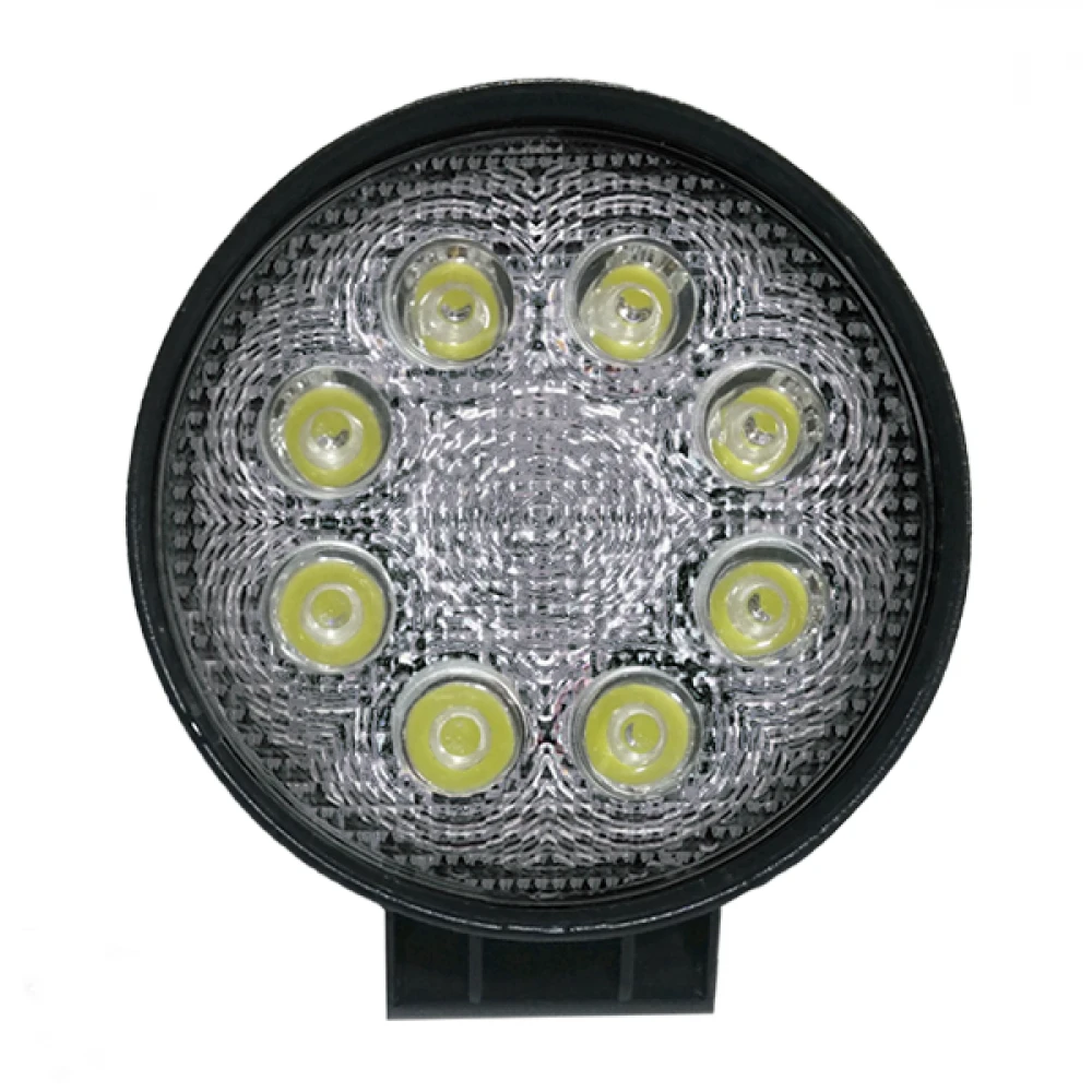 Προβολέας LED Εργασίας Round 24 Watt 10-30v Ψυχρό Λευκό