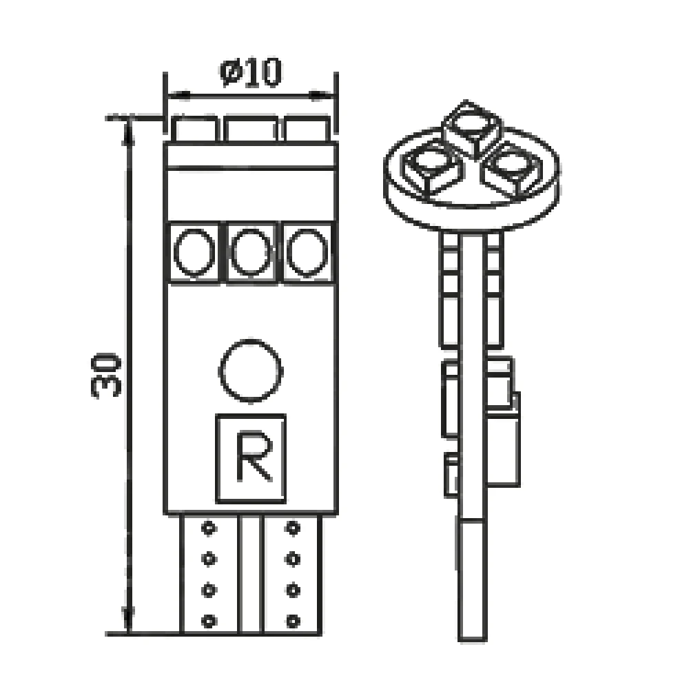 Λαμπτήρας T10 Can Bus με 9 SMD 1210 Πορτοκαλί