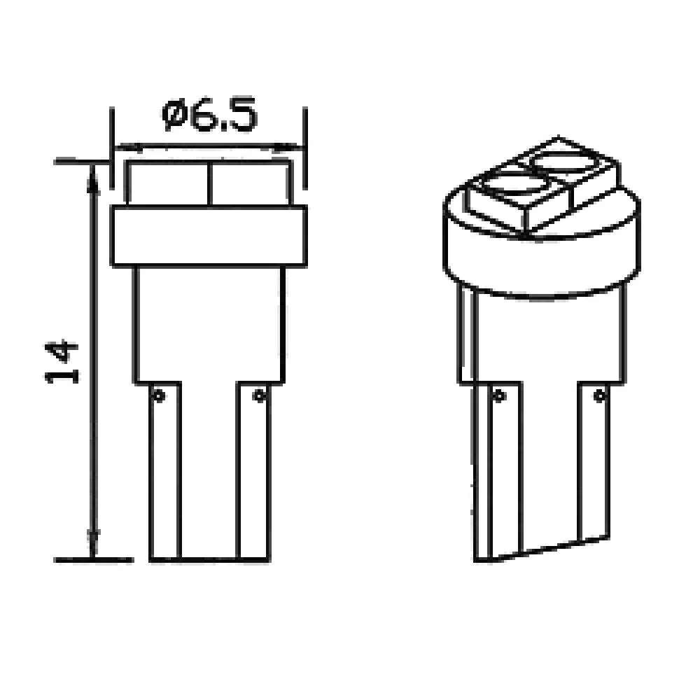 Λαμπτήρας Τ5 με 2 SMD 1210 Ψυχρό Λευκό