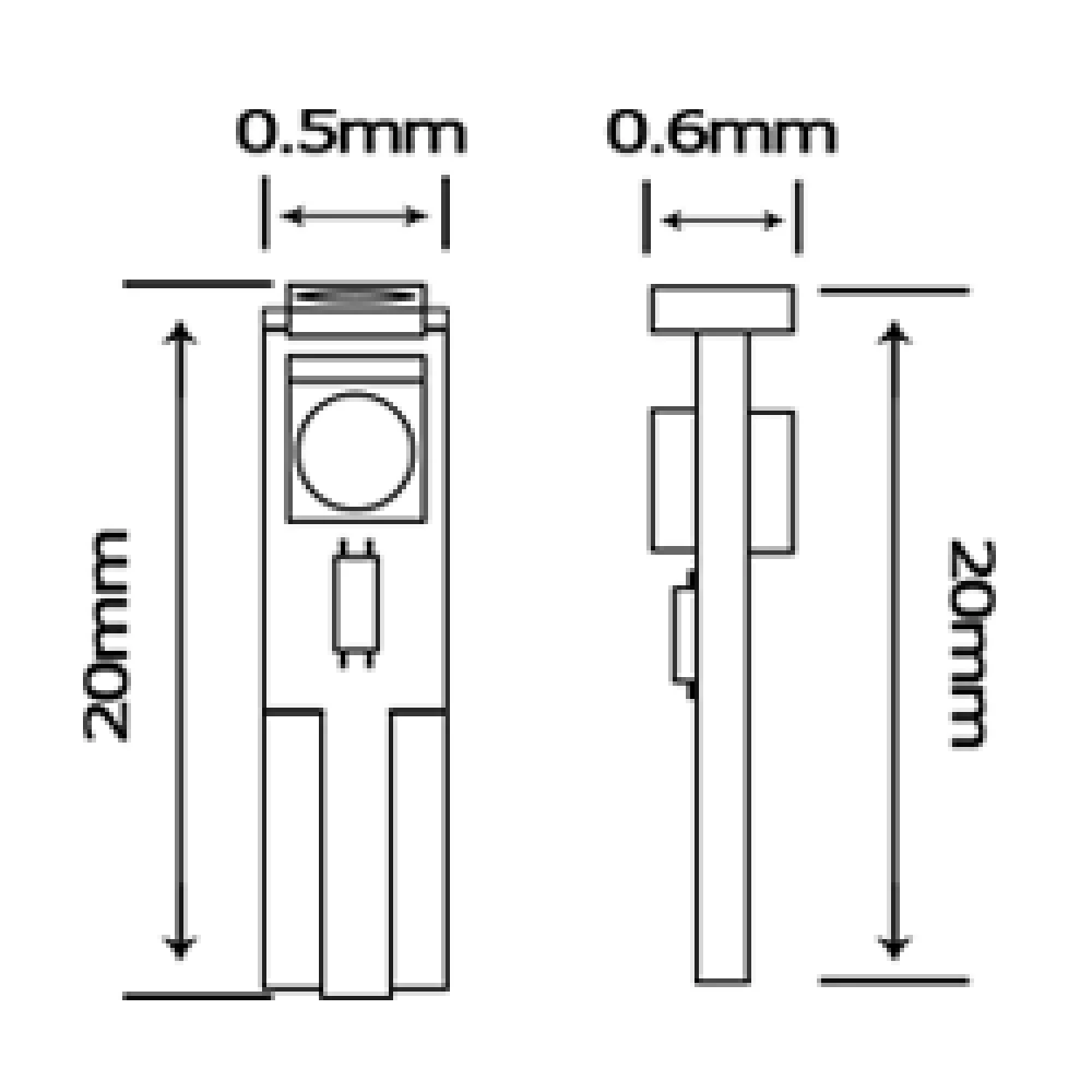 Λαμπτήρας Τ5 με 3 SMD 1210 Μπλέ