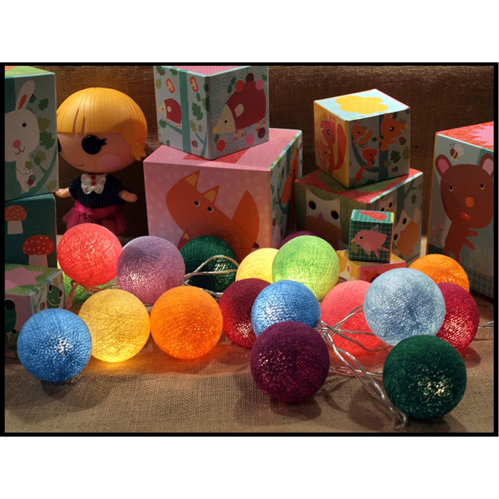  Έτοιμη Διακοσμητική Γιρλάντα Beelights Με Φωτάκια Σε Ένα Πολύχρωμο Συνδυασμό