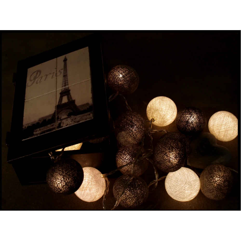 Έτοιμη Διακοσμητική Γιρλάντα Beelights Με Φωτάκια Σε Χρωματισμούς Shades of Gray DIMMABLE