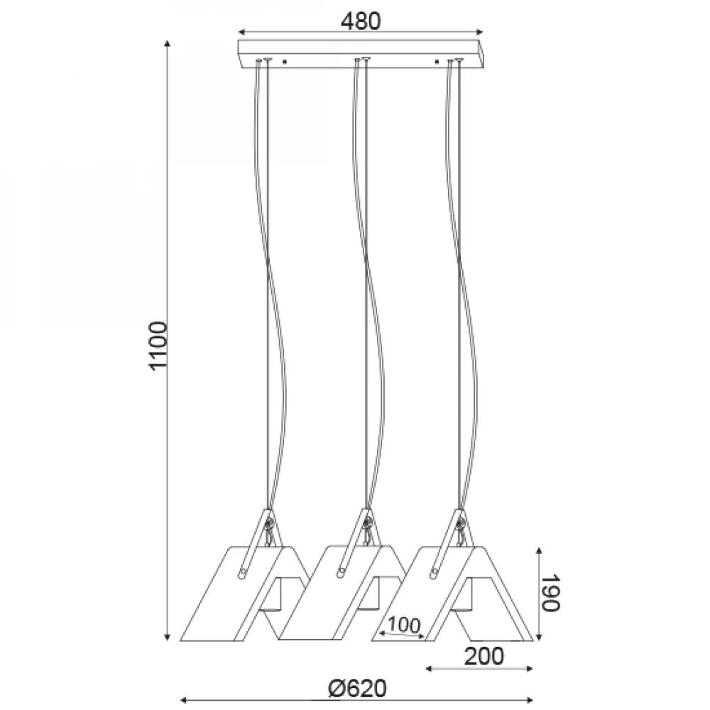 Τσιμεντένιο Κρεμαστό Φωτιστικό Με Λεπτομέρειες Από Δέρμα Και Μέταλλο 3xE27 Aca