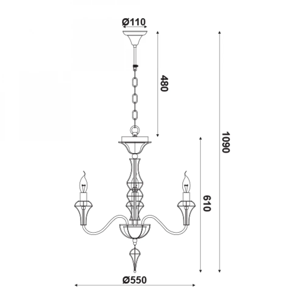 Μεταλλικό Φωτιστικό Οροφής Σε Λευκό Και Χρυσό Χρώμα Ø55 3xE14 ACA