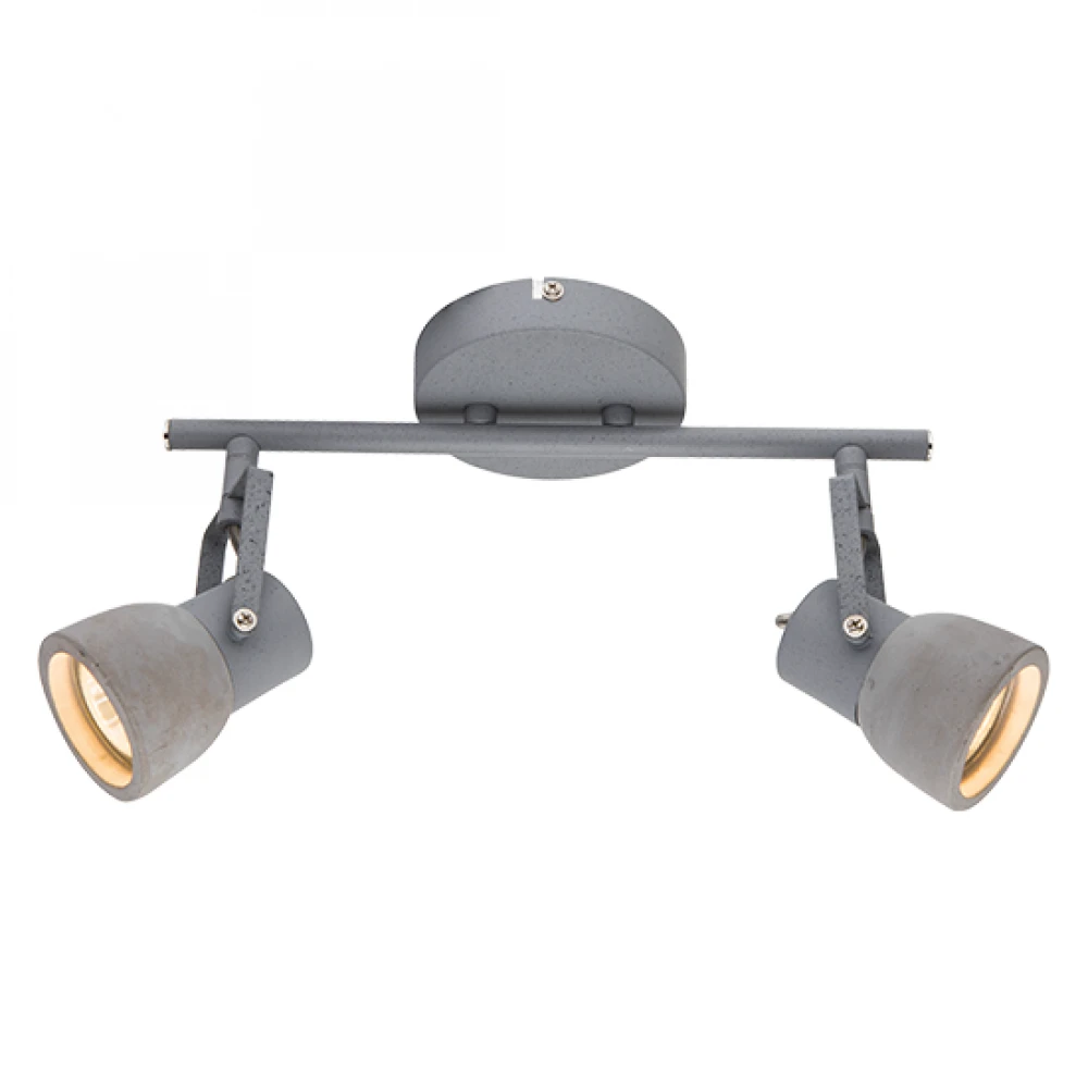 Μεταλλικό Φωτιστικό Σποτ Με Λεπτομέρειες Από Τσιμέντο 2xGU10 ACA