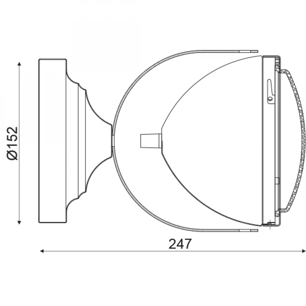 Vintage Φωτιστικό Απλίκα Μεταλλική Με Διάφανο Γυαλί Σε Μπρονζέ Χρώμα 1xE14 ACA