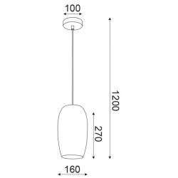 Φωτιστικό Οροφής Κύλινδρος ορείχαλκο E27 Aca
