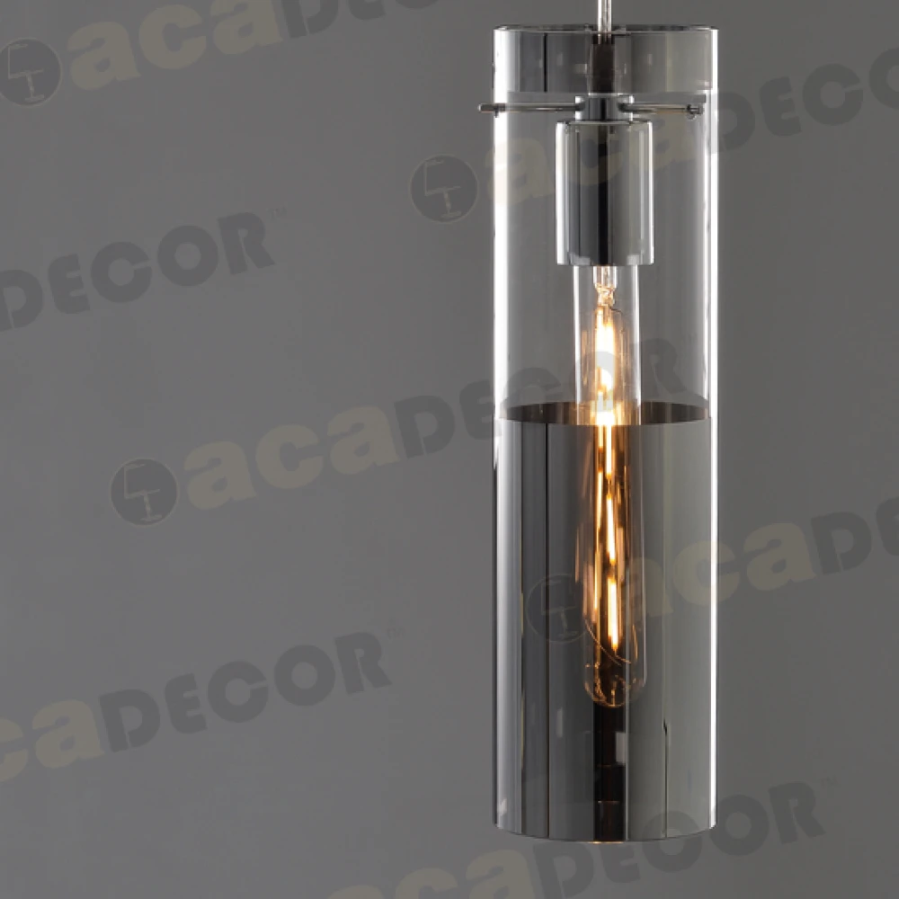 Γυάλινο Φωτιστικό Οροφής Κύλινδρος Σε Διάφορα Χρώματα 3xE27 Aca