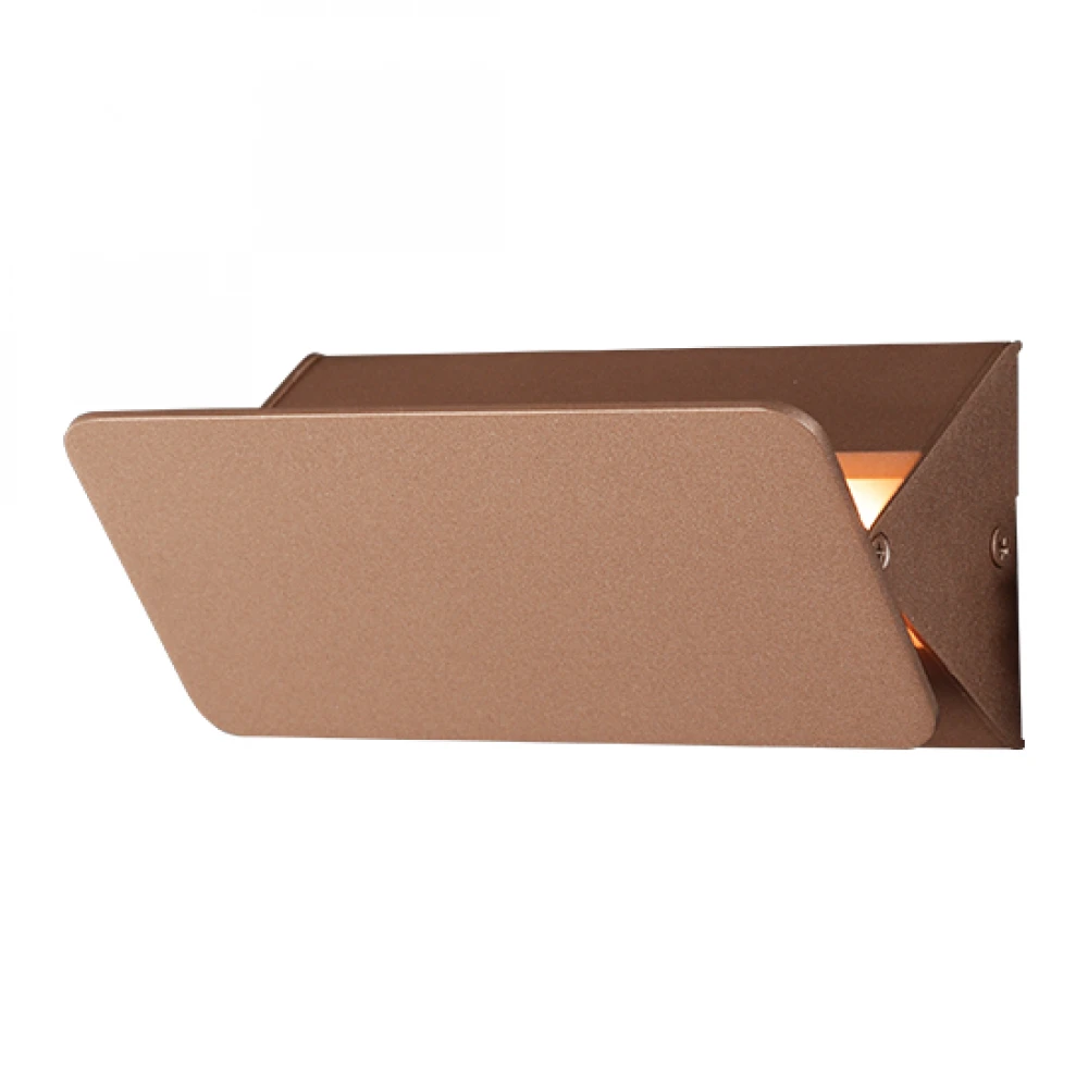 LED Επίτοιχο Φωτιστικό Από Αλουμίνιο 5W Σε Σκούρο Χρυσό Χρώμα ACA