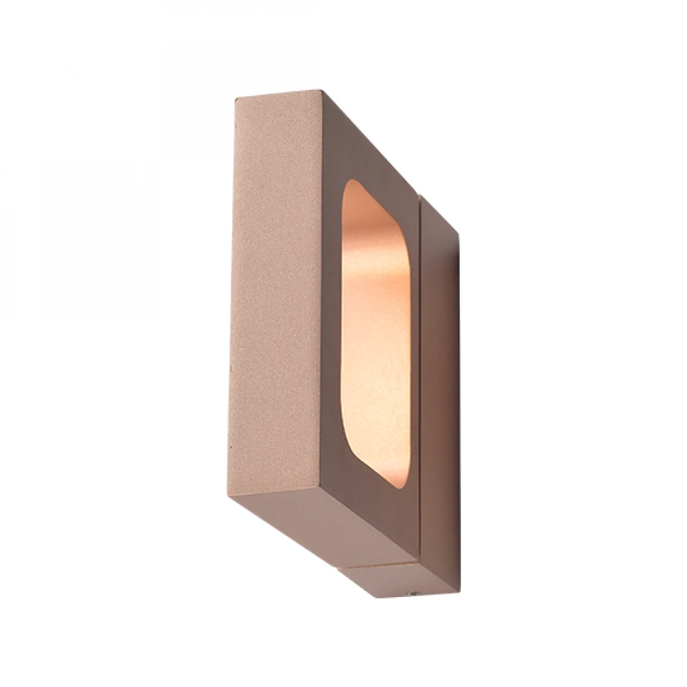 LED Επίτοιχο Φωτιστικό Από Αλουμίνιο 6W Με Ρυθμιζόμενη Κεφαλή Σε Σκούρο Χρυσό Χρώμα ACA