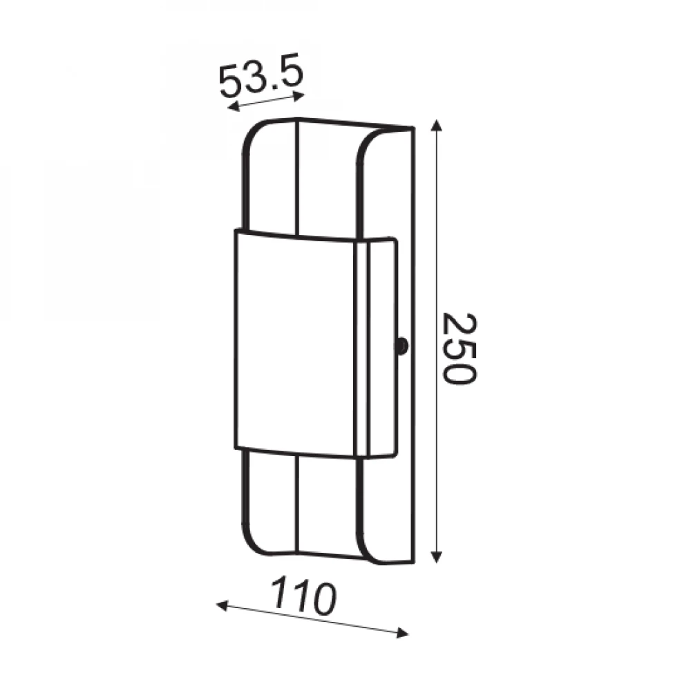 LED Επίτοιχο Φωτιστικό Από Αλουμίνιο 12W Σε Λευκό - Αμμώδες Χρυσό βαφής Χρώμα H:250 ACA