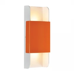 LED Επίτοιχο Φωτιστικό Από Αλουμίνιο 12W Σε Λευκό - Πορτοκαλί Χρώμα H:250 ACA