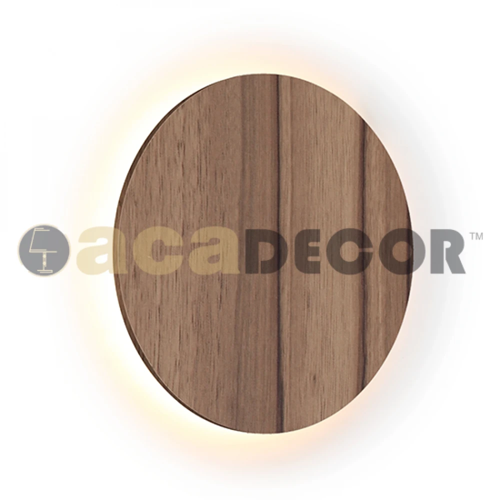 LED Ξύλινο Επίτοιχο Φωτιστικό Απόχρωση Σκούρου Ξύλου Σε Διάφορα Μεγέθη ACA