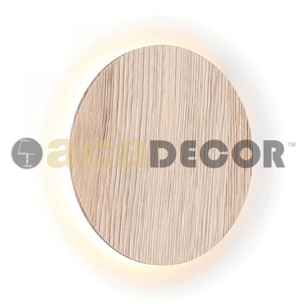 LED Ξύλινο Επίτοιχο Φωτιστικό Απόχρωση Ανοιχτού Ξύλου Σε Διάφορα Μεγέθη ACA