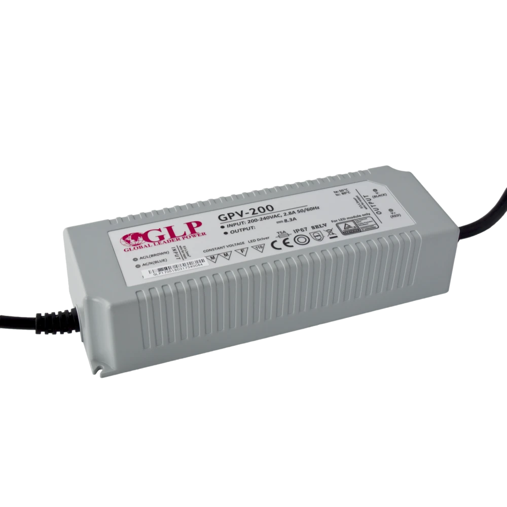 Αδιάβροχο 192W Πλαστικό Τροφοδοτικό 12V IP67 GPV-200 GLP