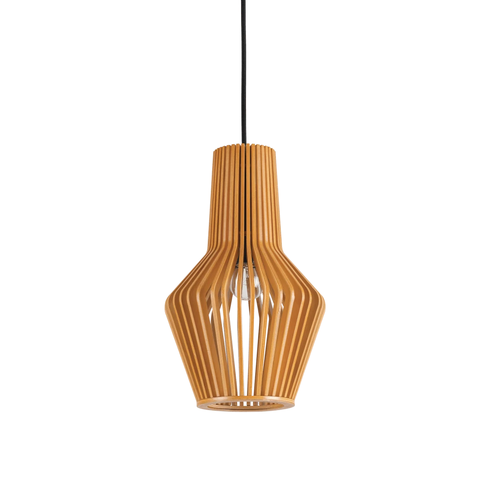 Κρεμαστό Μονόφωτο Οροφής Από Φυσικό Ξύλο 1xE27 CITRUS-1 SP1 IDEAL LUX