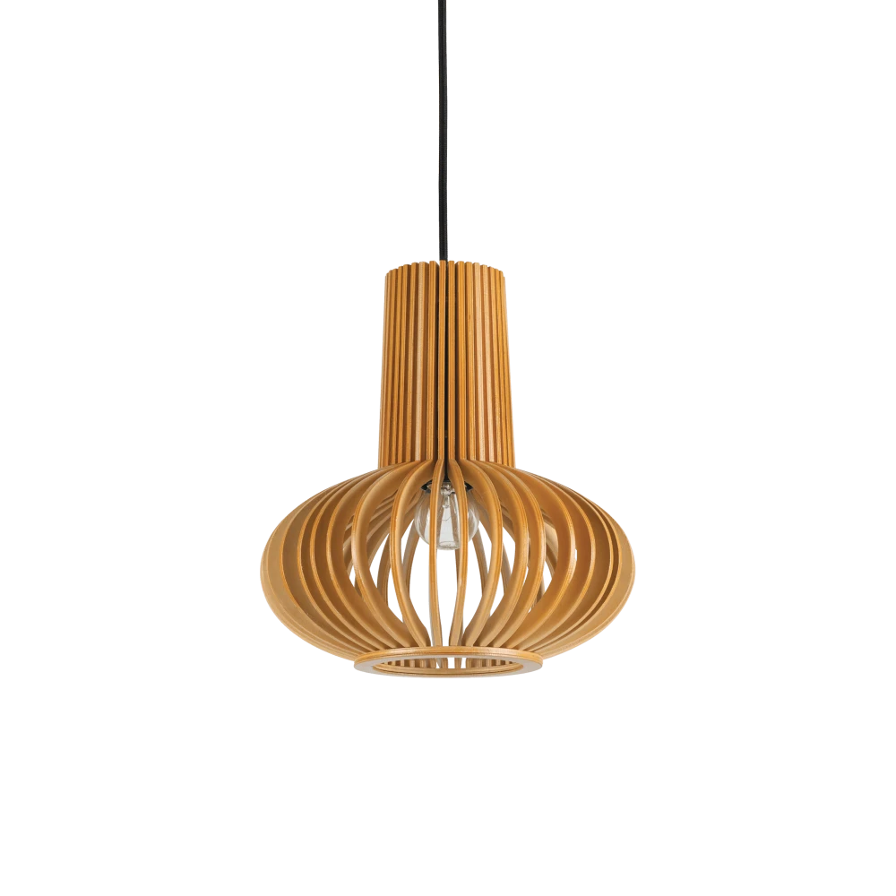 Κρεμαστό Μονόφωτο Οροφής Από Φυσικό Ξύλο 1xE27 CITRUS-2 SP1 IDEAL LUX